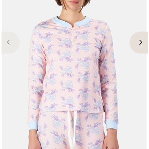 Nwot Loveshackfancy x Morgan Lane Floral Pink Pajama Set top and bottom